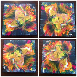 2020 Fluid Art #11 - My First Canvas Dip