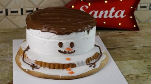 Giant Melting Snowman Cookie