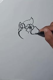 Drawing Graffiti character beer pig