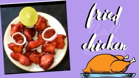 delicious chicken fried with chicken 65 masala l how to m...