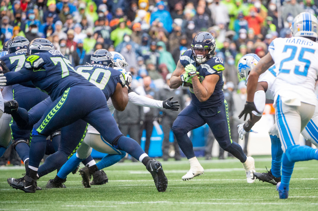 Seahawks Legend Adrian Peterson after the last scored Touchdown of