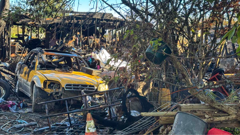 Fire completely destroys camping trailer being used as residence in ...