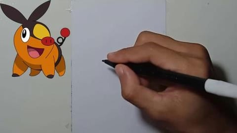 Drawing Pokemon tepig