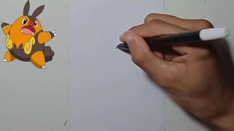 Drawing Pokemon pignite