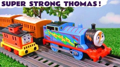 Super STRONG Thomas Toy Train Story with Annie and Clarab...