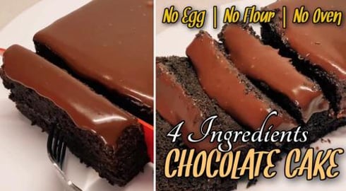 4 Ingredients Chocolate cake