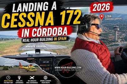 Landing a Cessna 172 in Córdoba Real Hour Building in S...