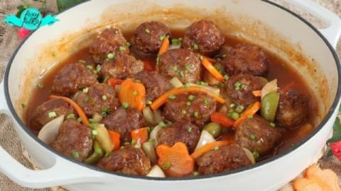 FILIPINO STYLE SWEET AND SOUR MEATBALLS
