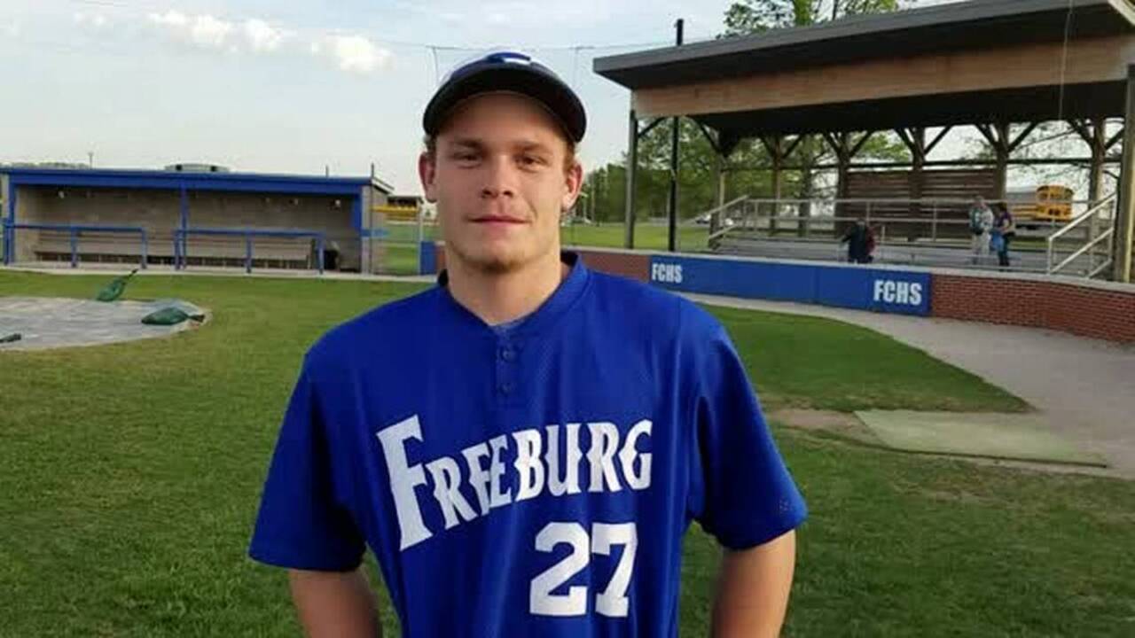 Freeburg IL Breese IL Central high school baseball game April 25