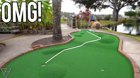 Perfect Mini Golf Hole In One Skill Putt and Lucky Bounce...