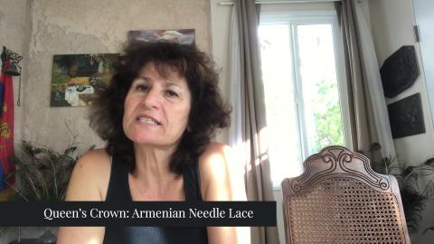 armenian needle lace queen crown tiara design (easy and f...