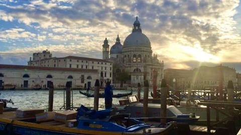 The Basilica of Santa Maria della Salute (in Venice, Ital...