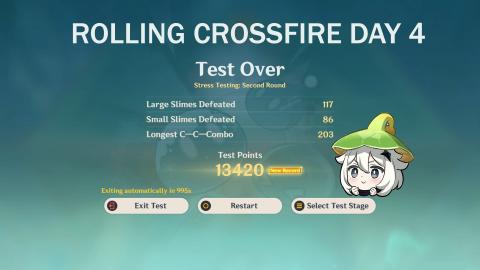 Rolling Crossfire Day 4 13420 Score 203 Combo (Genshin Im...