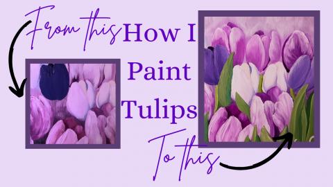 Tulips Painting in Acrylic