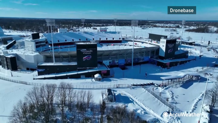 Bills release photos of Highmark Stadium covered in snow