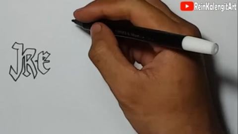 Drawing Grafity name KEVIN SHAPUTRA