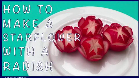 Radish Garnishes - 2 Beautiful Vegetable Decorations