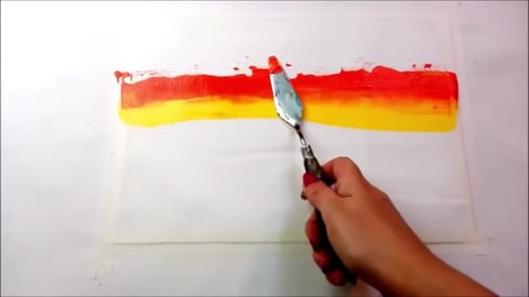 Palm Tree in Sunset , how to paint easy with acrylic colo...