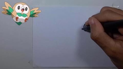 Drawing Pokemon ROWLET shorts