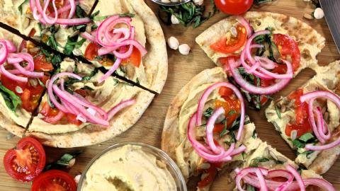 Mediterranean Pita Pizzas