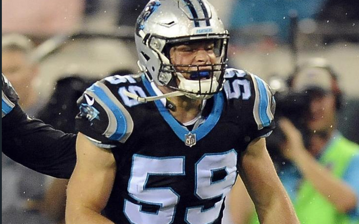 Two years later, Luke Kuechly still wearing Q-Collar: 'If it's gonna help,  you might as well try it, right?' - The Athletic