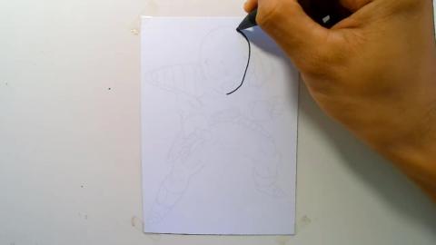 Drawing krillin___namek_saga__broken_armor