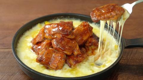 Korean BBQ Corn Cheese Chicken _ Barbecue Chicken Sauce R...