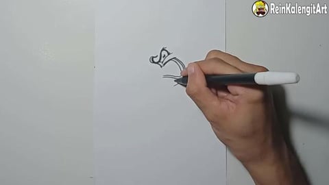 Drawing Graffiti character rooster