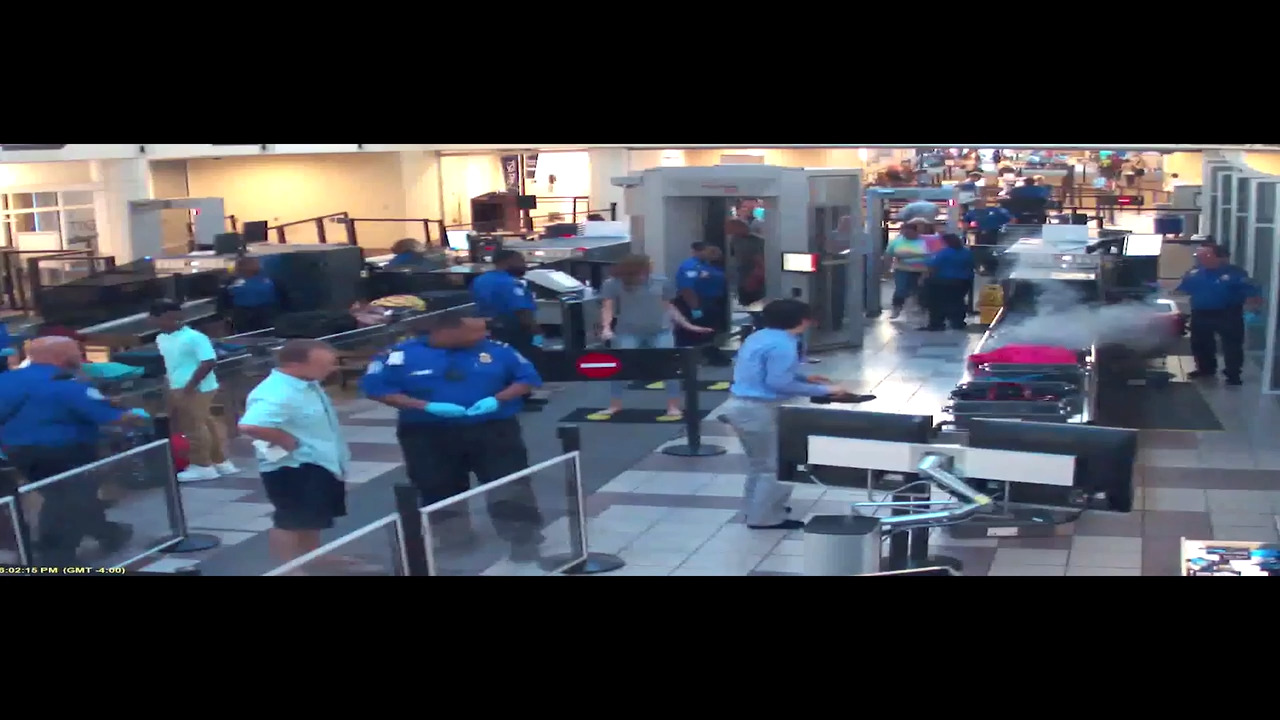 Carryon bag catches fire at Savannah, GA, airport checkpoint Hilton