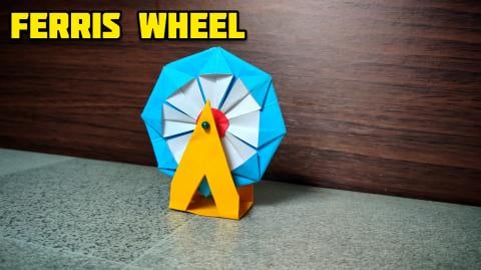 Origami Ferris Wheel | Origami Giant Wheel | Origami tuto...