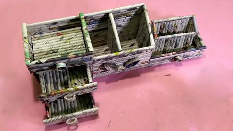 Stationary Organizer Using Newspaper 