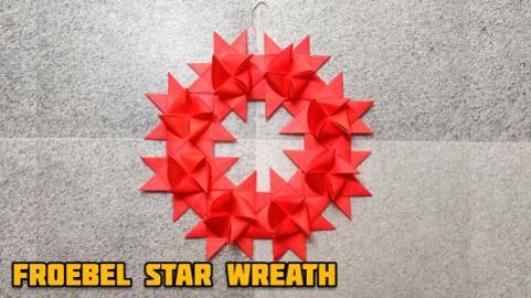 Origami Froebel Star Wreath | Christmas Wreath | Origami ...