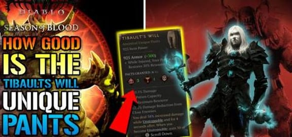 Diablo 4: "Tibaults Will" Unique Pants Are Awesome! How G...