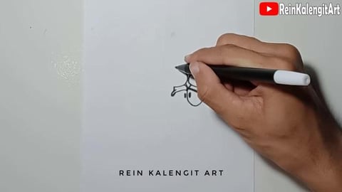 Drawing Grafity charakter pizza smoking