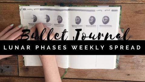 Lunar Phases Weekly Spread | Plan With Me | Simple + Clea...