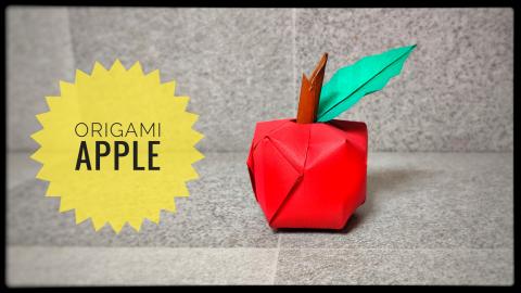 Origami Apple _ Origami tutorial _ Paper craft
