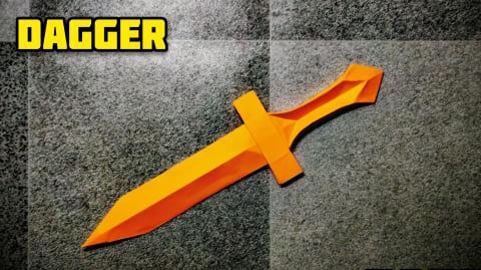 Origami Dagger | Origami tutorial | Paper craft