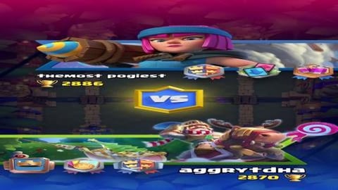 Clash Royale: 9/4 gameplay (army build 3 crowns)