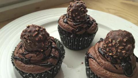 How to make Ferrero Rocher Cupcakes | Taffey Bakery