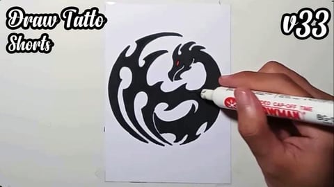 Draw tatto v33 #shorts