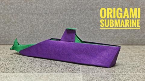 Origami Submarine _ Origami toys 