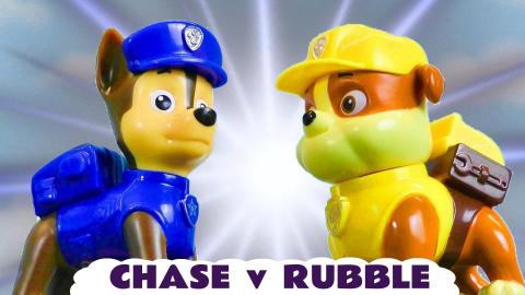 Paw Patrol Chase v Rubble - Who will win the Challenge?
