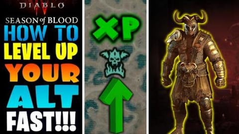 Diablo 4: BEST Way To Level Your ALT! Super EASY/ SOLO Le...