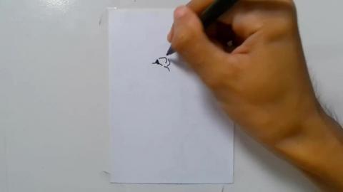 Drawing big brother zombie graffiti raises both hands sho...