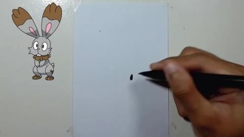 Drawing pokemon BUNNELBY