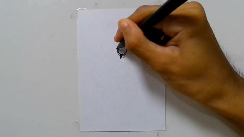 Drawing graffiti zombie circus clown playing 3 eyeballs