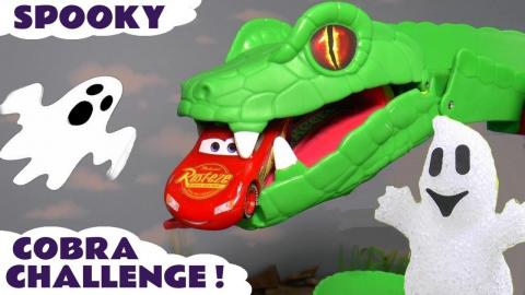 Disney Cars McQueen Spooky Cobra Challenge with Hot Wheel...