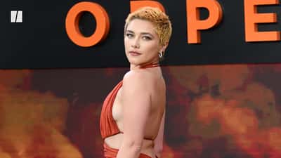 Florence Pugh continues her crusade to free the nipple as she goes braless  in sheer gown at Vanity Fair party after Oppenheimer's Oscars success