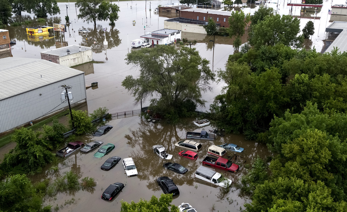 Drone video shows flooding in Ottawa, Kansas | Kansas City Star