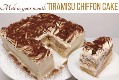 Melt in your mouth TIRAMISU CHIFFON CAKE